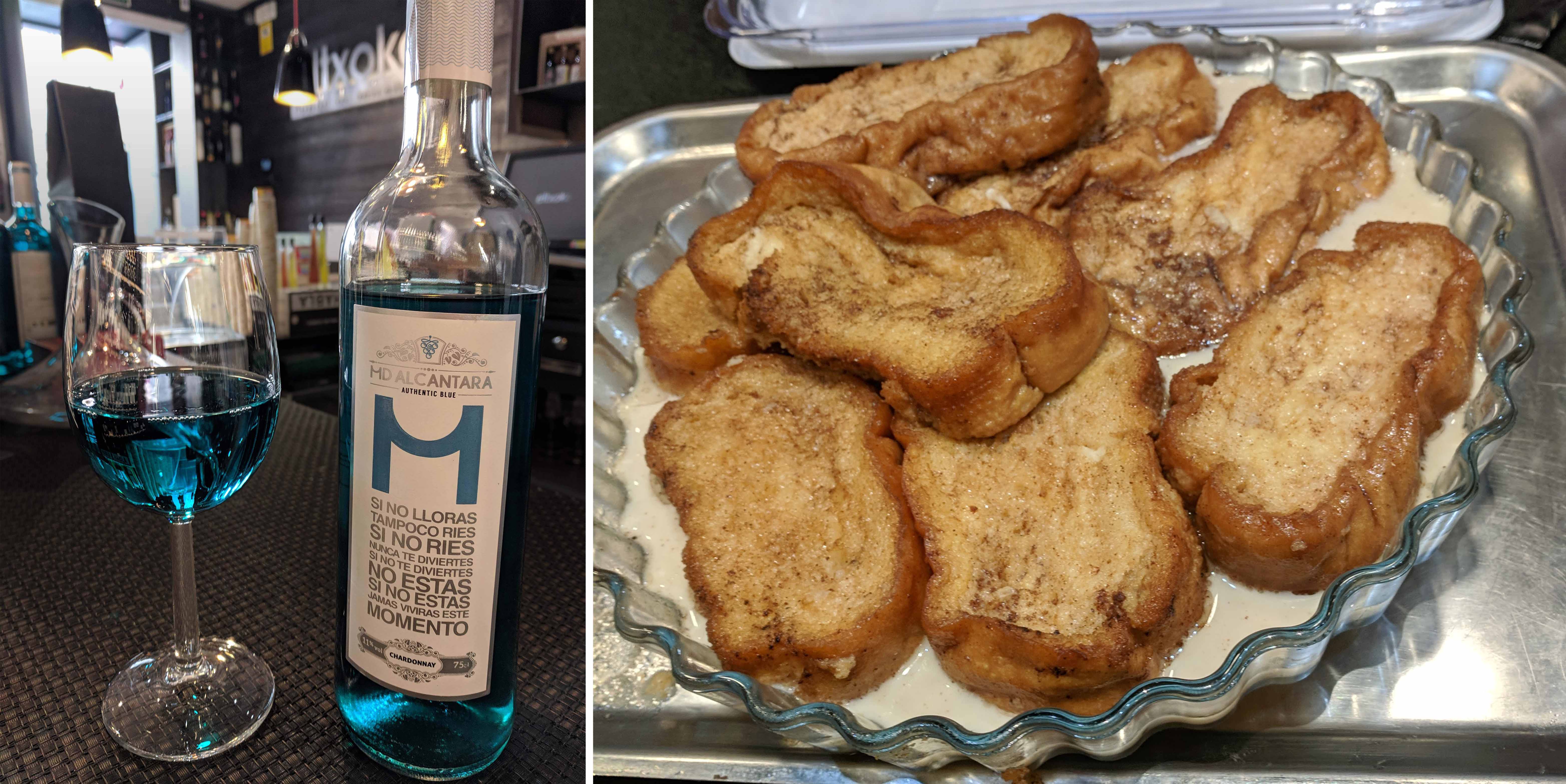 Vino Azul and  Torrijas 